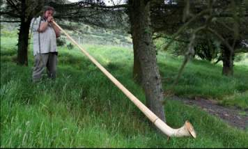 Christian und sein Alphorn