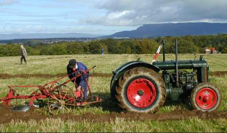 One man and his tractor outside Limavady