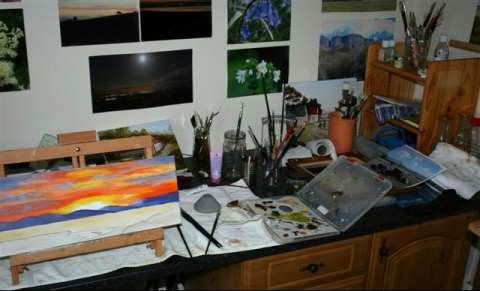 Meg's painting mess