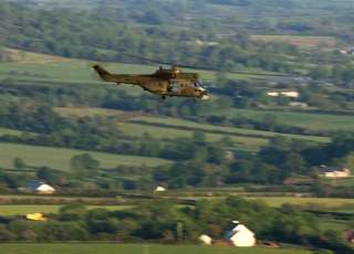 Helicopter over the Roe Valley