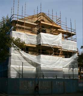 The Alexander memorial hall under wraps