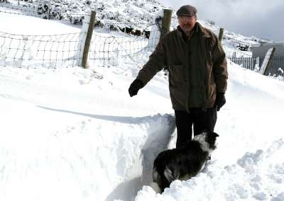 Our editor in the snow