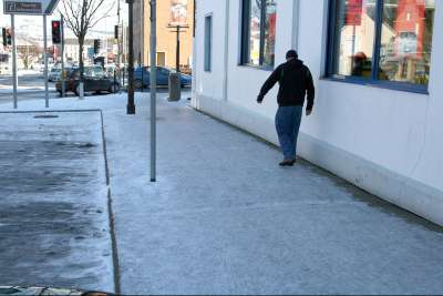Slippery pavement