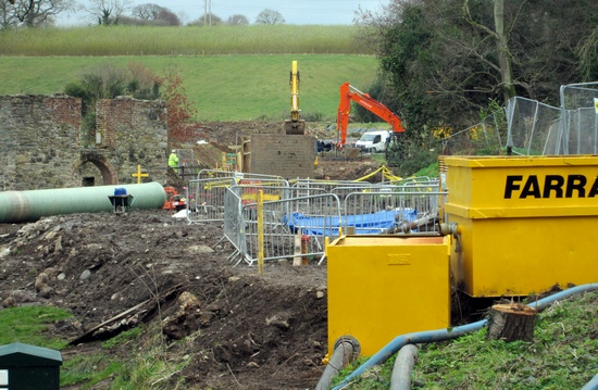 Building works in the Roe Valley Country Park