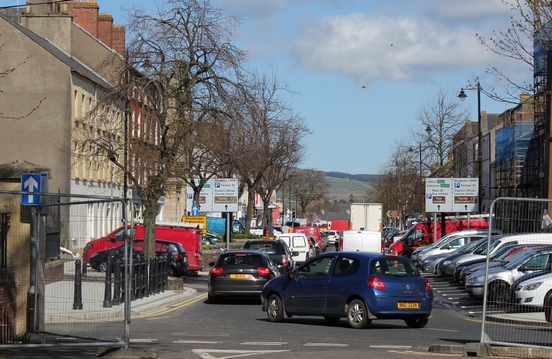 Traffic down Main Street