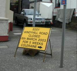 A sign