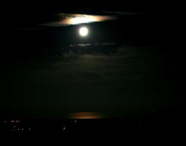 The bright moon over Lough Foyle