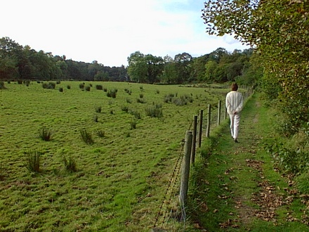 Meg on the path in the Roe Valley Country Park