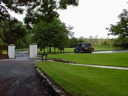 Lonely car in car park in the Roe Valley Country Park