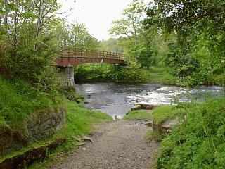 Wooden bridge in the Roe Valley Country Park